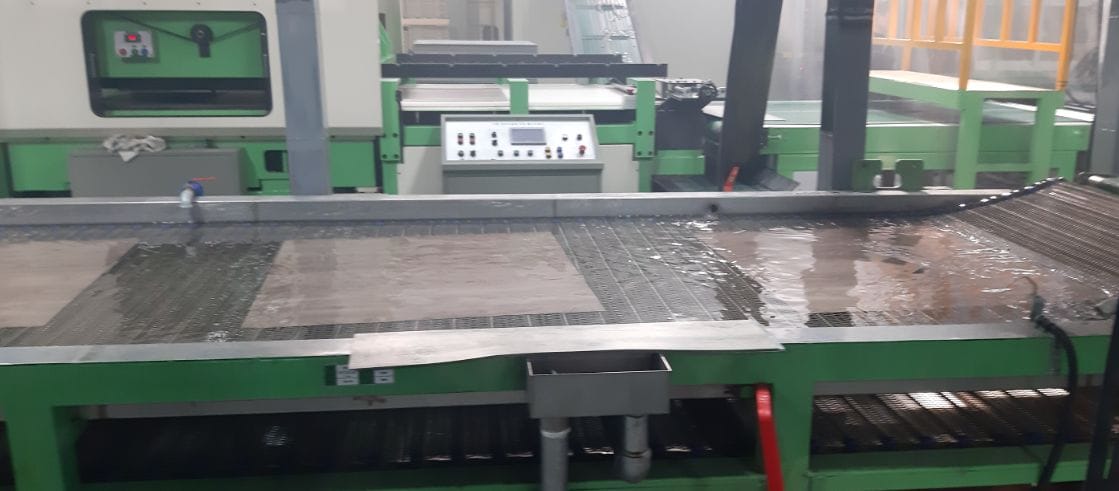 Annealing (heat treatment) process relieving internal stress in the cut slabs